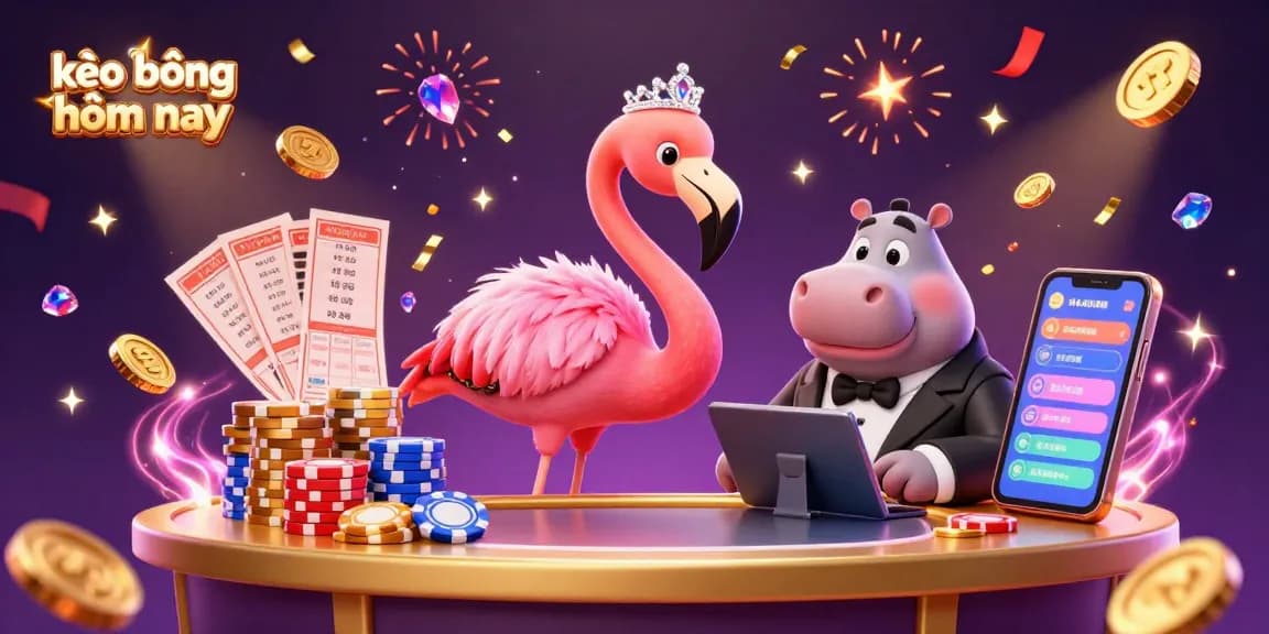 Visualize kèo bóng hôm nay with sports betting elements, golden coins, and vibrant ambiance.