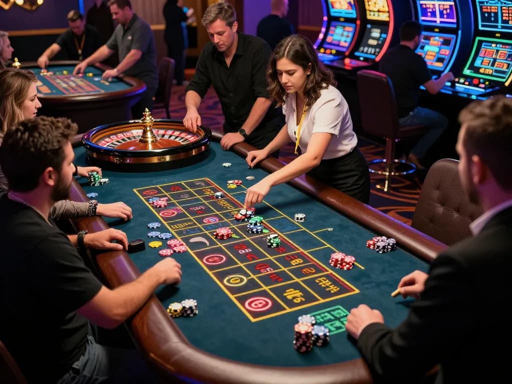 KADAL 778 players enjoying an exciting roulette game at a lively casino