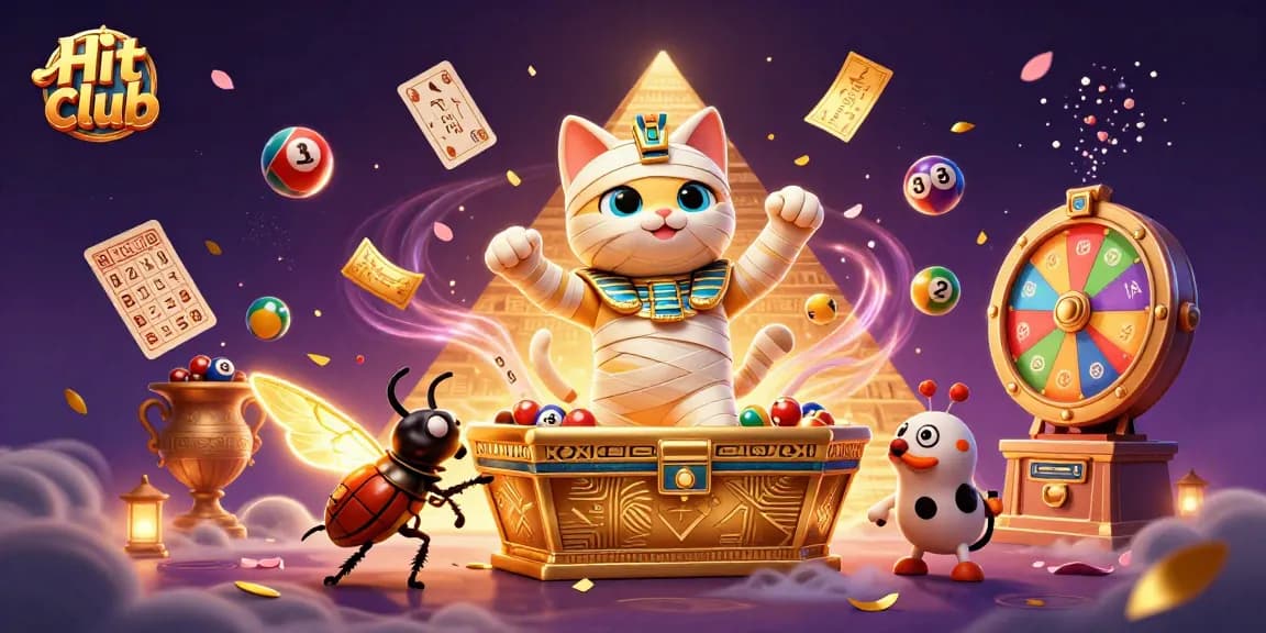 Engage with the Hit club as the Egyptian mummy cat and friends burst into a vibrant casino adventure.
