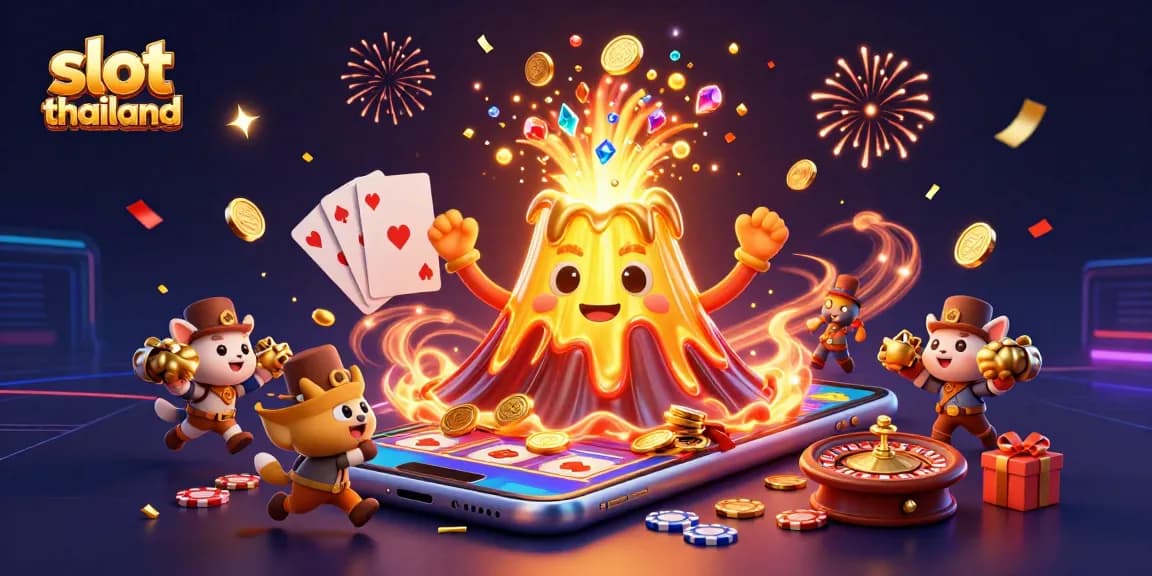 Join the excitement at slot thailand with a stunning 3D scene of treasure and casino games!