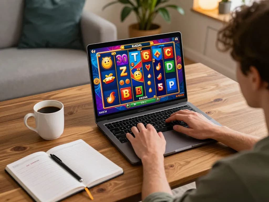 KADAL 778 online gaming setup showcases a player engaged in a dynamic slot game from home