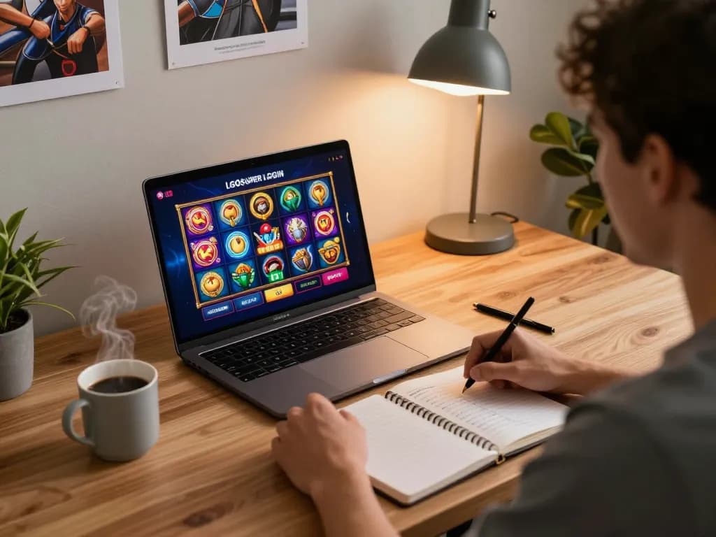 Engage with LGOSUPER LOGIN on your device while enjoying a cozy home gaming experience.