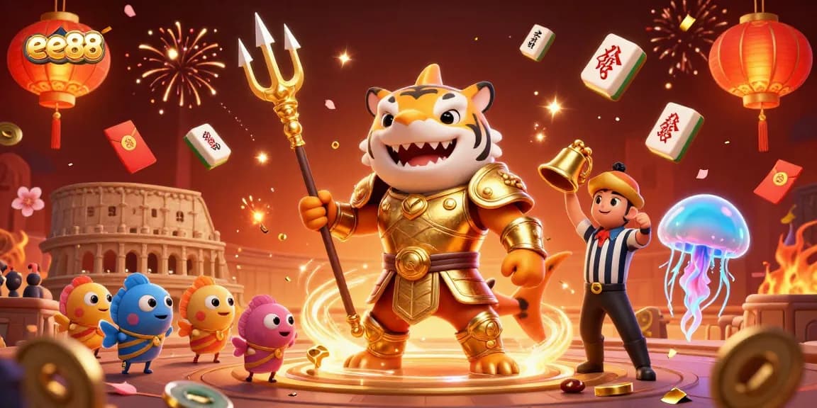 Experience exhilarating gameplay at ee88 with a dynamic underwater casino showdown featuring a golden tiger shark.