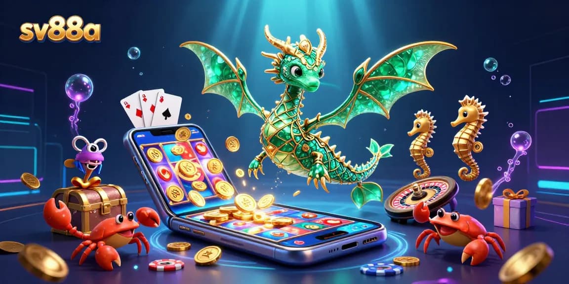Experience exciting gameplay with sv88a's vibrant illustration of a treasure-filled underwater casino adventure.