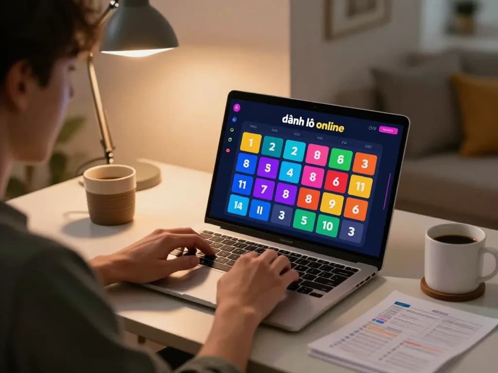 Engaging in đánh lô online with a strategic approach at home.