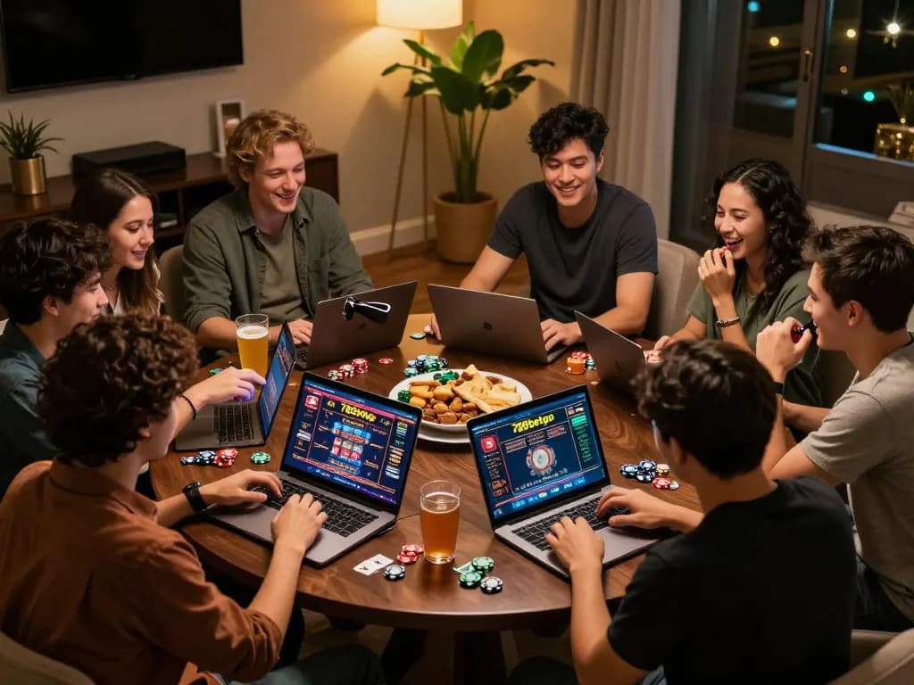 Players enjoying online gaming at 789betgo in a cozy home environment