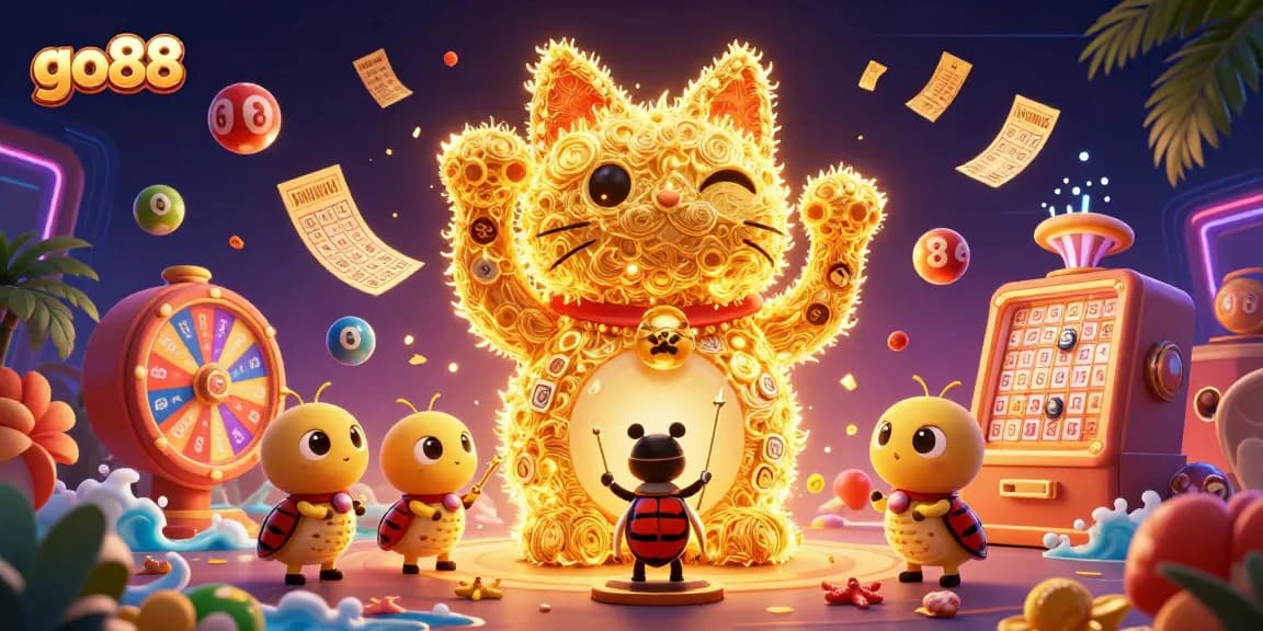 Engage in thrilling gaming at go88 with golden fireworks and dynamic casino symbols.