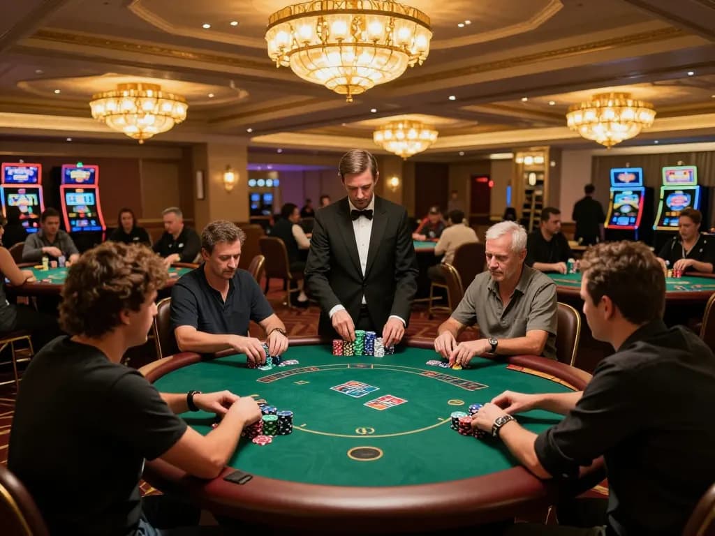 Experience the excitement of gamebaidoithuong8 poker night with players, chips, and luxury vibes