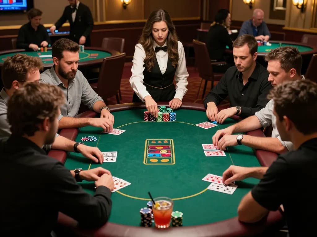 LGO GOAL engaging poker game scene with focused players and vibrant casino atmosphere