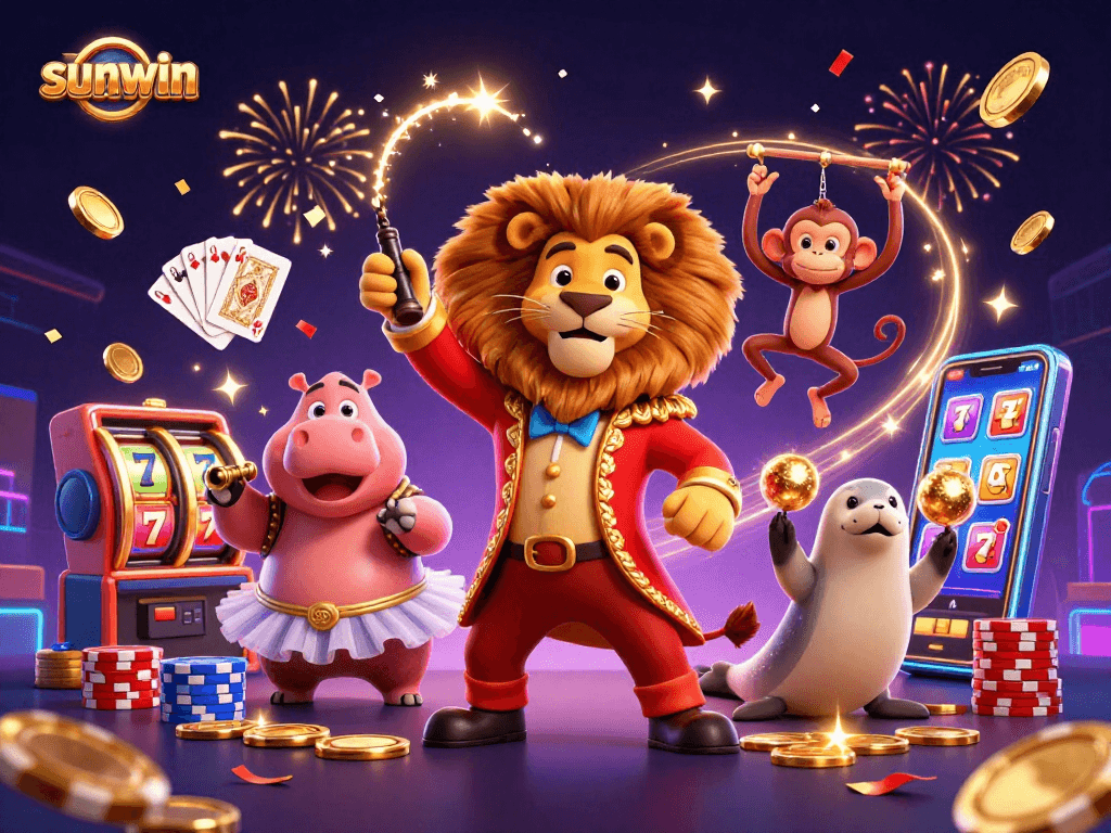 Engage with exciting sunwin slot games featuring lively characters and vibrant casino elements.