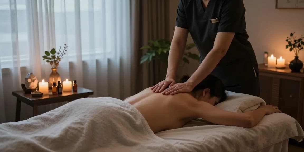 Experience soothing 서울출장마사지 in a tranquil spa setting with candlelight and essential oils.