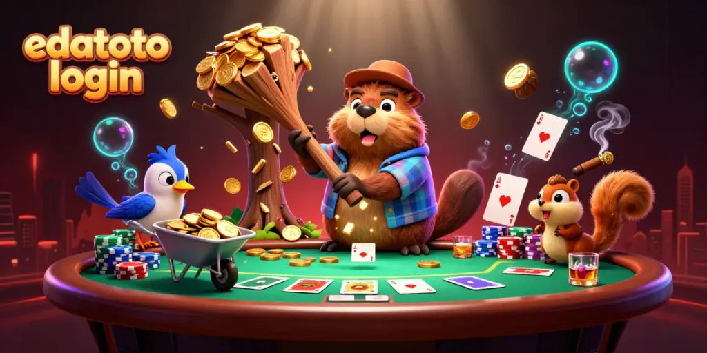 Experience the excitement of edatoto login with 3D cartoon characters celebrating the joy of winning!