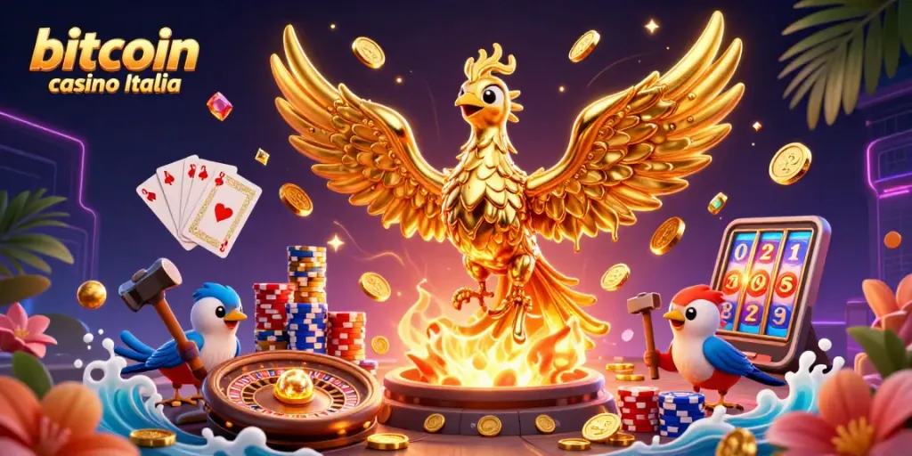 Gioca nei migliori bitcoin casino Italia con il fantastico phoenix dorato e avvincenti elementi di gioco.
