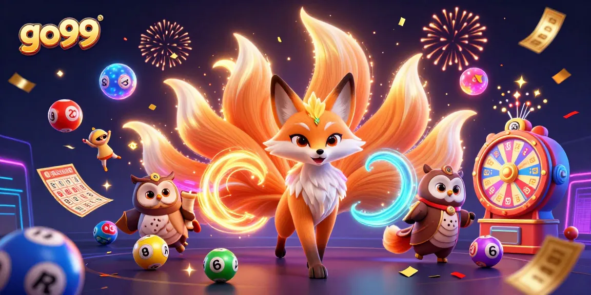Engage in exciting gameplay with go99's vibrant casino atmosphere of lottery balls, prizes, and lively characters.