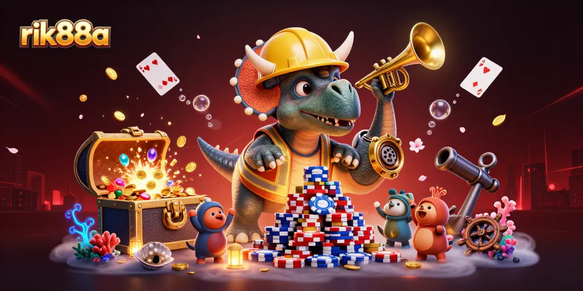 Experience thrilling gameplay at rik88a with vibrant 3D illustrations capturing the excitement of winning.