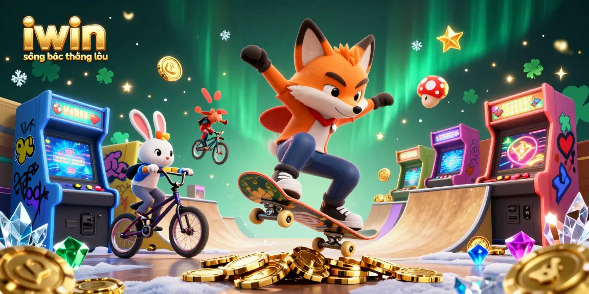 Engage with the thrilling world of iwin sòng bạc thượng lưu through this vibrant 3D illustration of gaming and casino excitement.