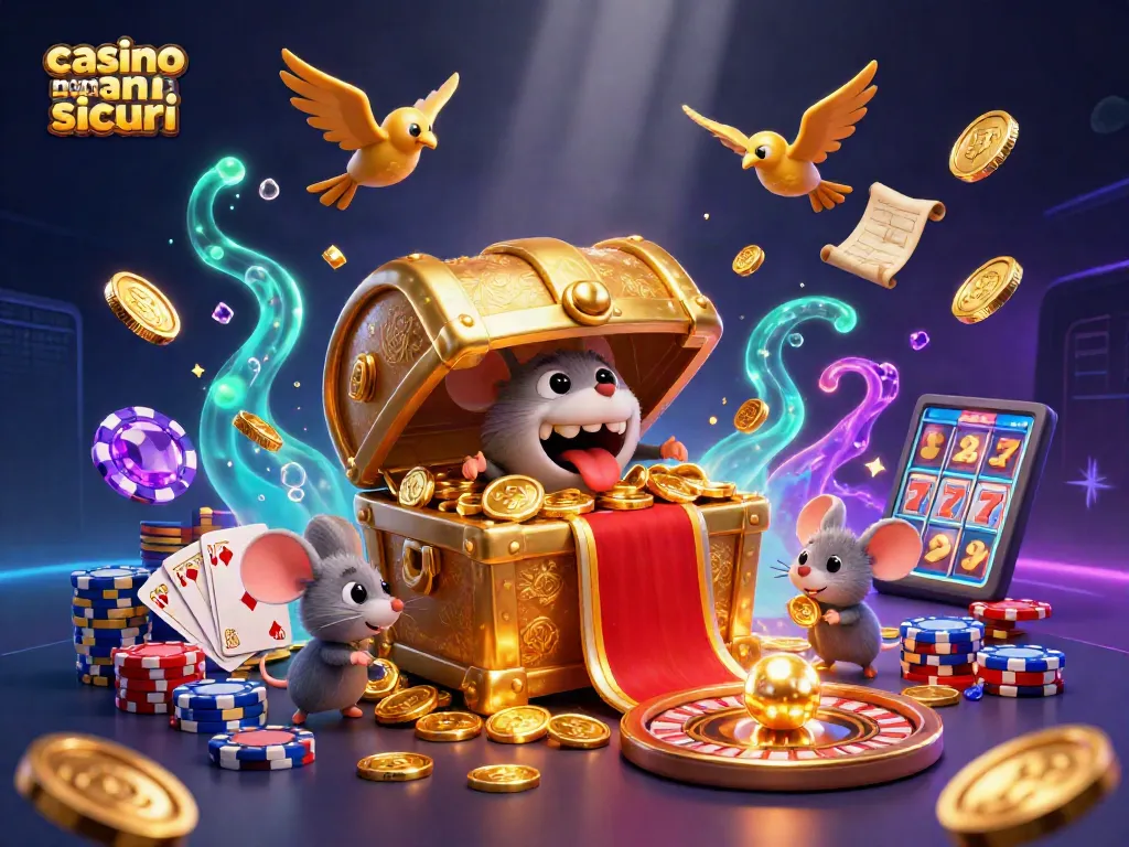 Scopri i casinò non AAMS sicuri con una ricca scena di gioco d'azzardo e tesori scintillanti.