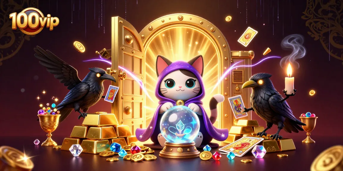 Players win big with 100vip at an enchanting casino paradise showcasing mystic elements and treasures.
