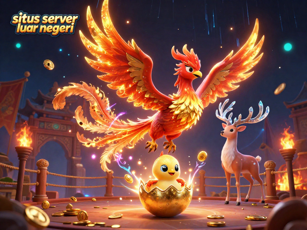 Experience the excitement of situs server luar negeri with vibrant 3D casino creatures and dynamic gaming elements.