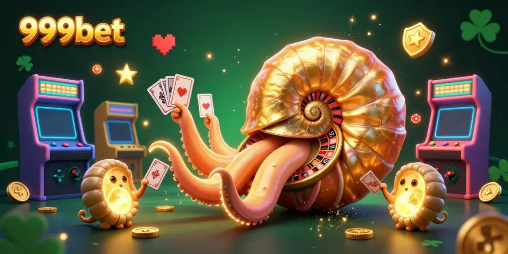 Engage with thrilling gameplay at 999bet featuring a vibrant 3D casino scene with a unique giant nautilus roulette.