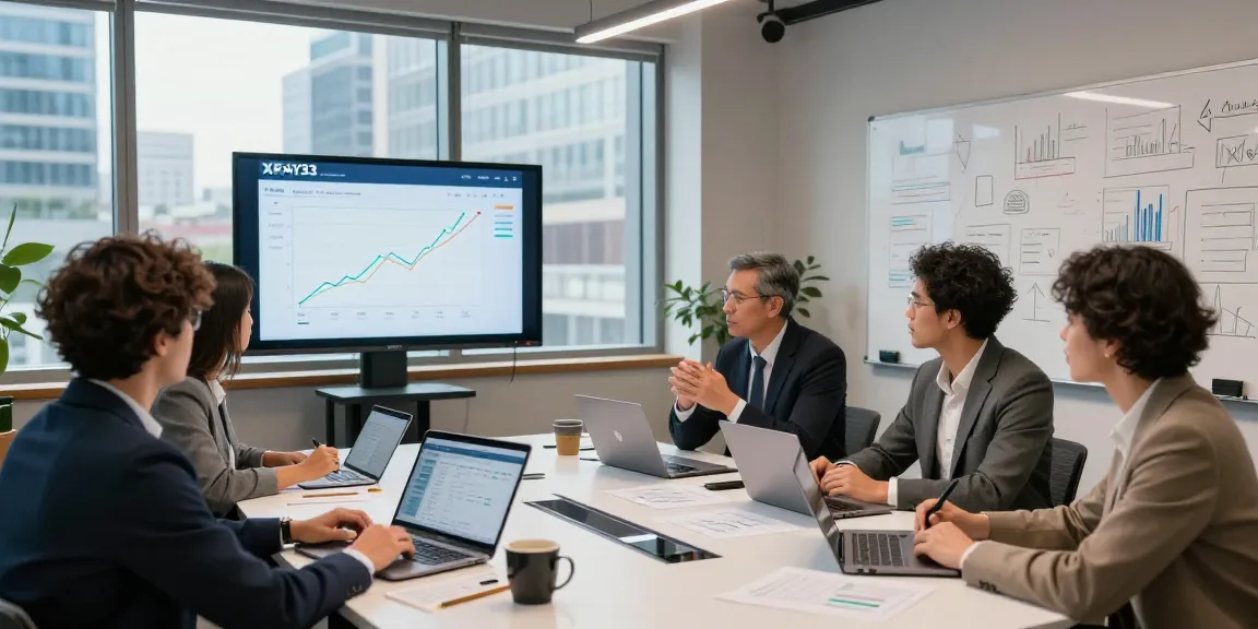 Brainstorming session on XPAY33 strategies in a modern workspace.