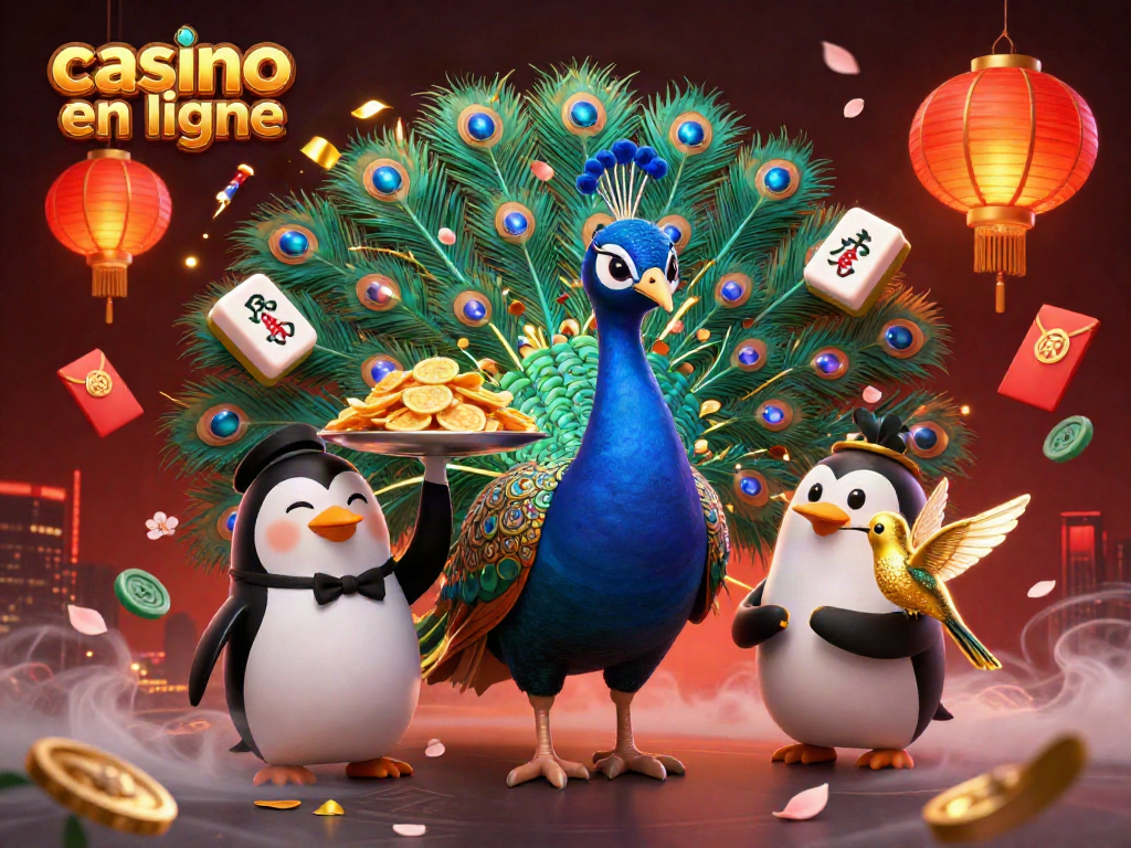 Jouez dans un casino en ligne interactif entouré de personnages colorés et d'éléments de jeu attrayants.