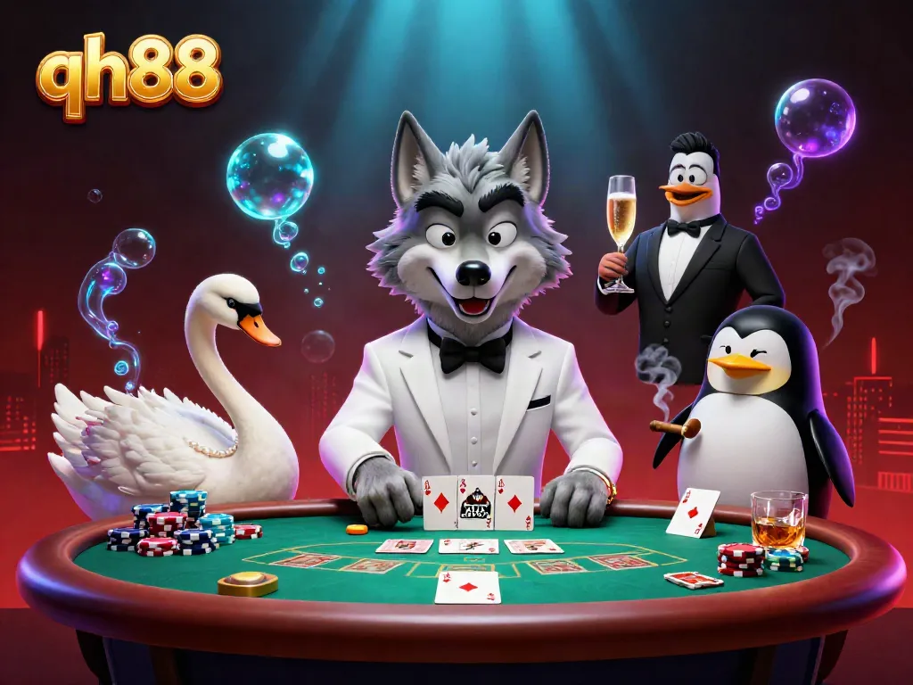 Experience thrilling baccarat at qh88 with charming characters and dynamic casino elements.