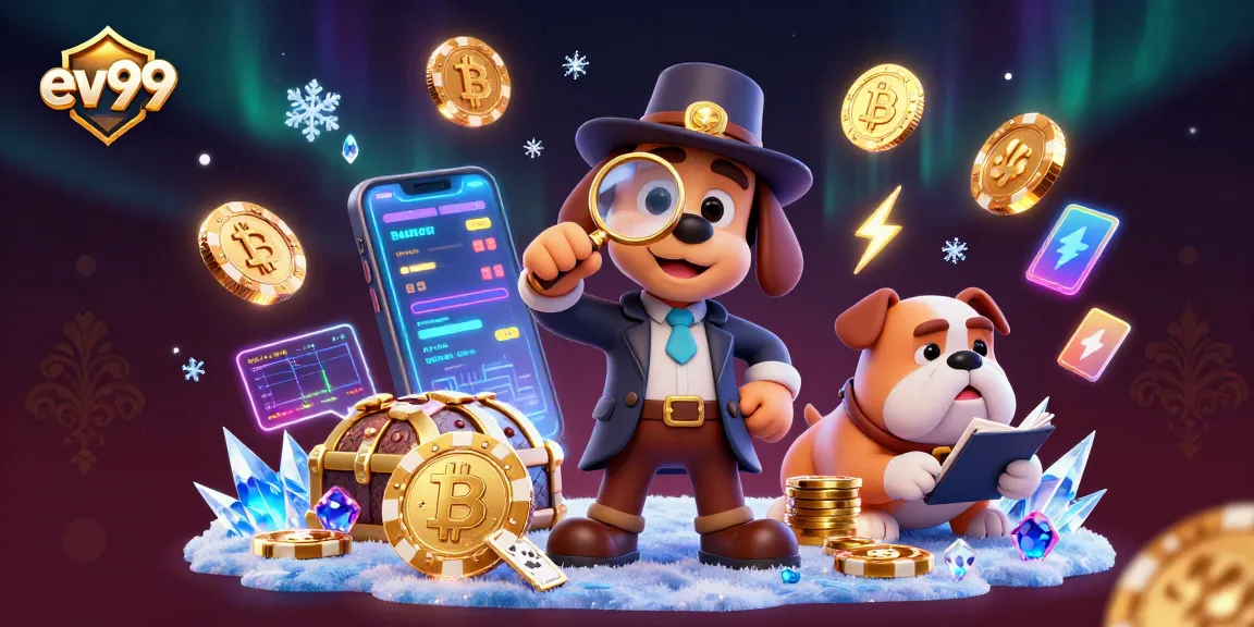 ev99 engaging players with a thrilling casino atmosphere featuring vibrant poker chips and interactive crypto elements.