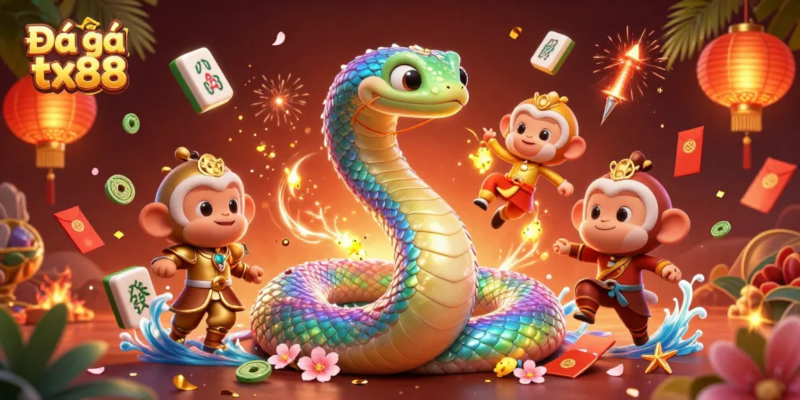 Engage in the thrilling Đá gà tx88 experience with a vibrant 3D illustration showcasing colorful characters and dynamic elements.