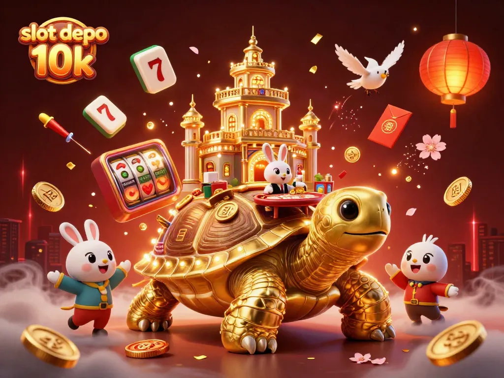 Engage in thrilling gameplay with slot depo 10k featuring vibrant casino elements in a rich 3D scene.