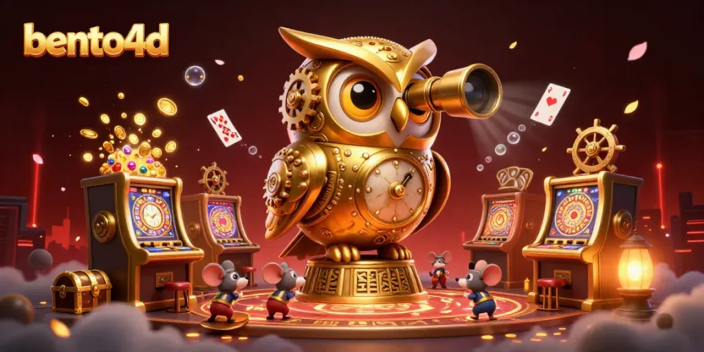Bento4D offers thrilling casino action featuring animated characters among vibrant gaming elements.