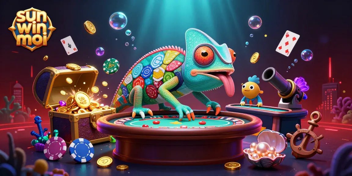 Experience thrilling gameplay at sun win moi, with a vibrant underwater casino scene filled with action.