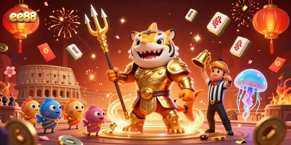 Experience exhilarating gameplay at ee88 with a dynamic underwater casino showdown featuring a golden tiger shark.
