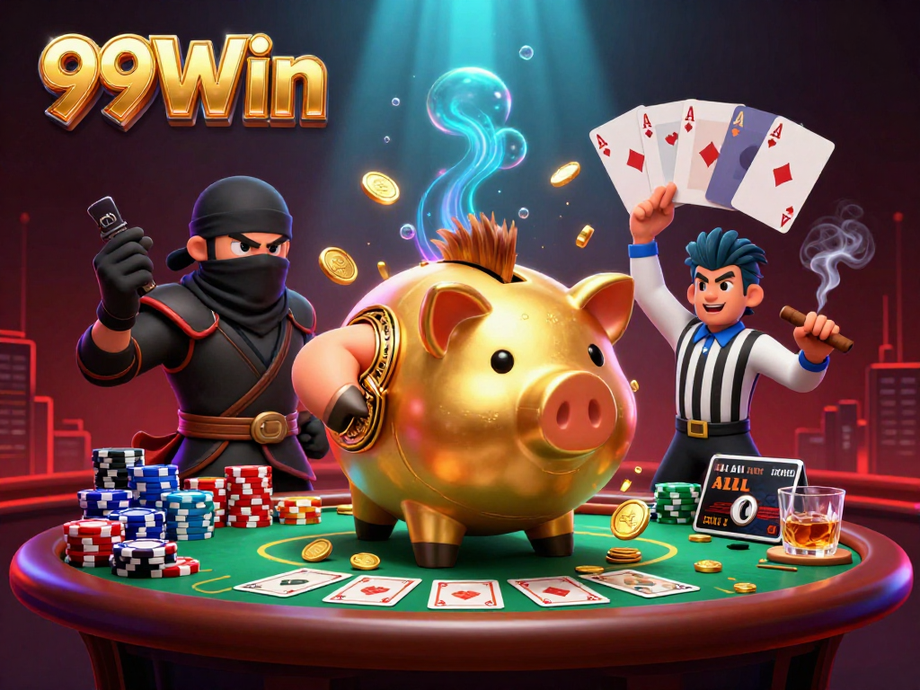 Engage with exciting gameplay and winning strategies in 99Win's vibrant casino scene filled with action and treasures.