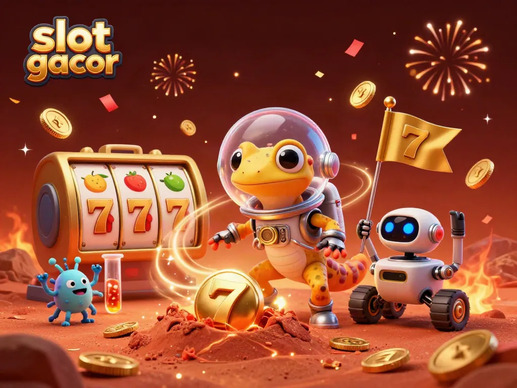 Experience incredible wins with slot gacor as a Martian gecko discovers a golden casino on Mars.