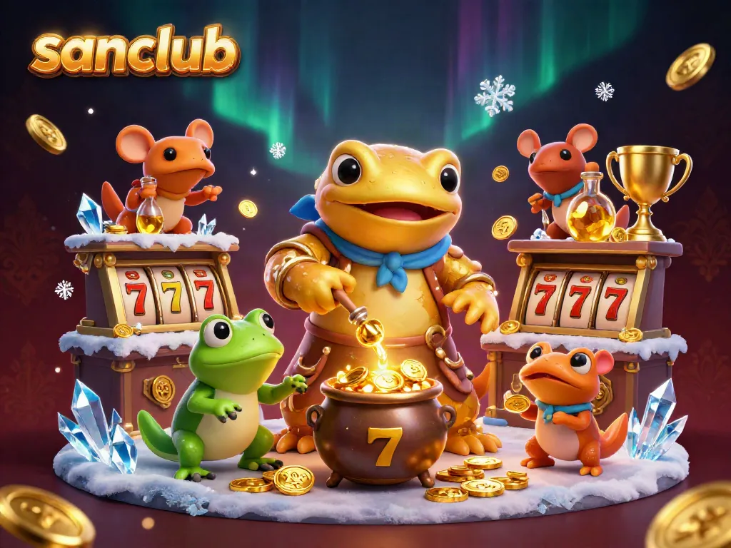 Experience thrilling gameplay at sanclub with an epic scene of dazzling alchemical transformations and entertaining elements.