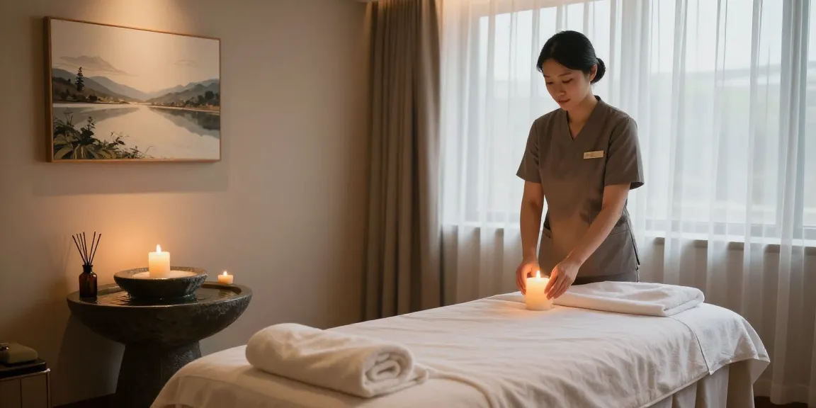 Serene 서울출장마사지 spa scene with calming ambiance and inviting decor.