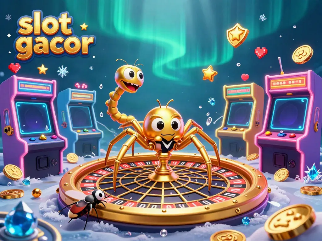 Experience thrilling slot gacor action with a golden spider and imaginative gambling elements.