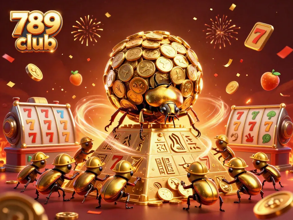 Engage in thrilling games at 789 club with a vibrant 3D illustration showcasing casino elements.