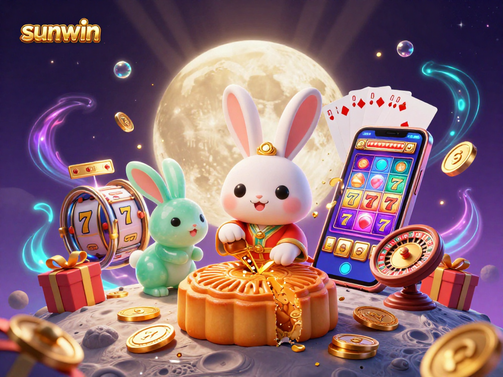Experience sunwin's thrilling slot adventures with moon rabbits and vibrant gaming elements in 3D.