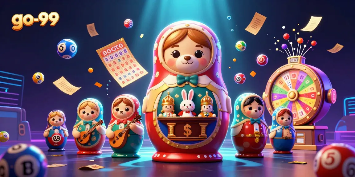 Engage in the excitement of go-99 with a vibrant 3D casino illustration showcasing lottery and gaming elements.