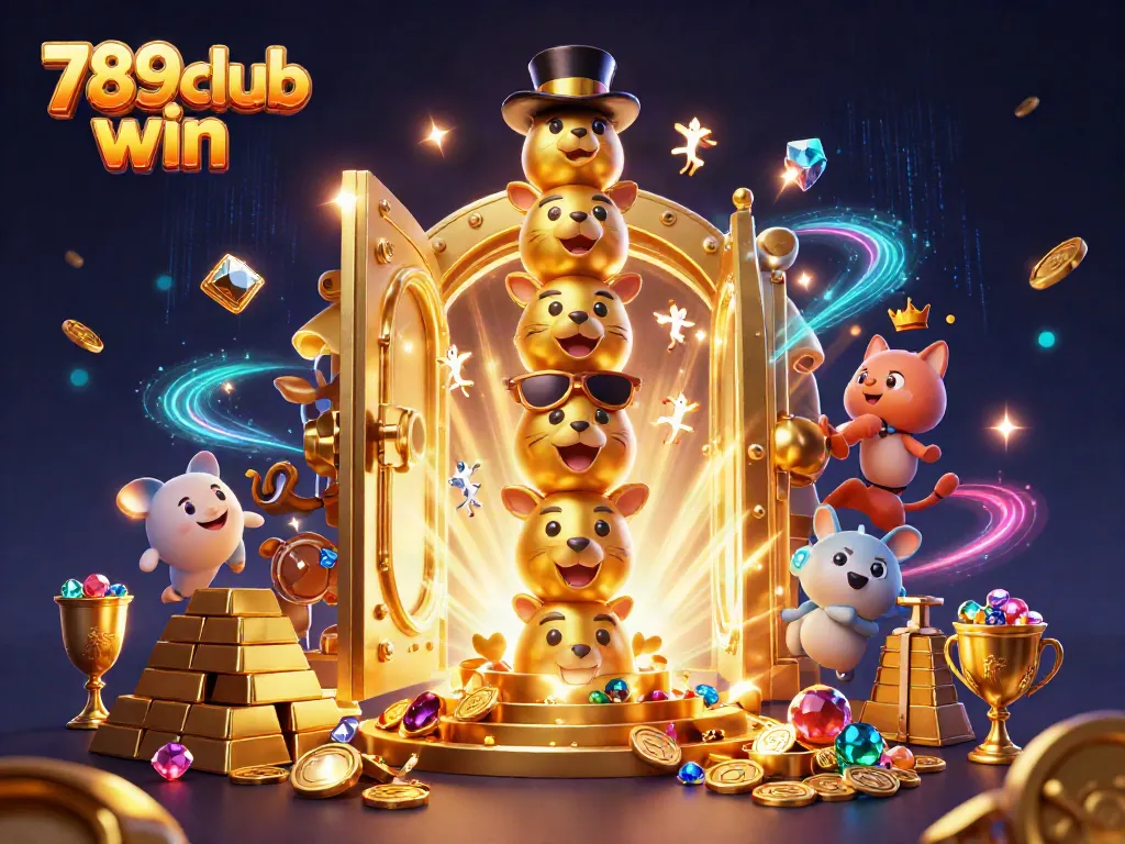 Participate in thrilling games at 789club win, featuring vibrant 3D casino elements and characters