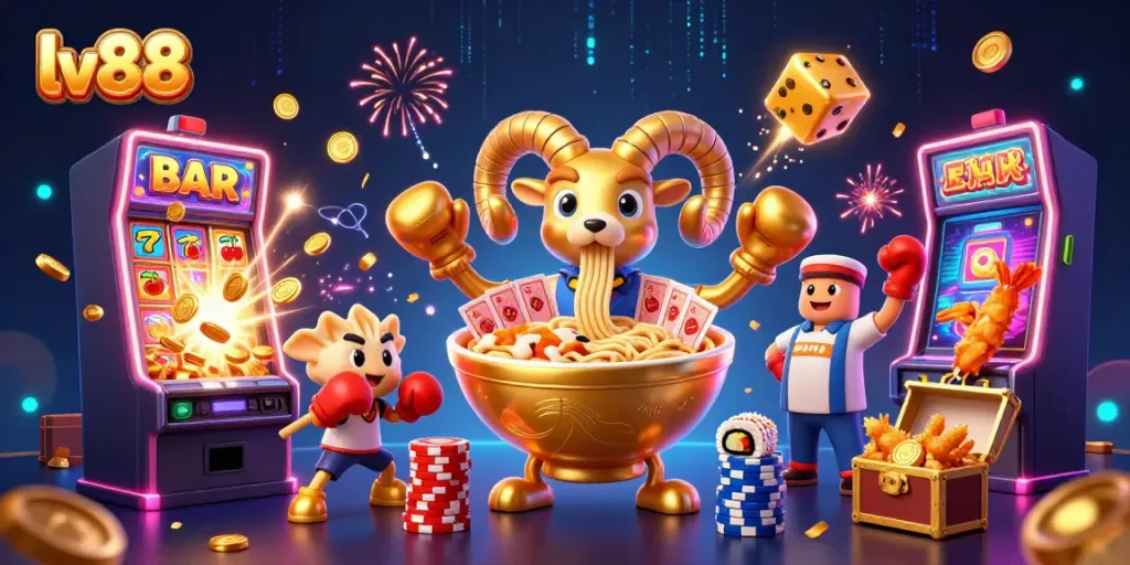 Experience the thrilling realm of lv88 with dynamic 3D casino characters and vibrant gaming elements.