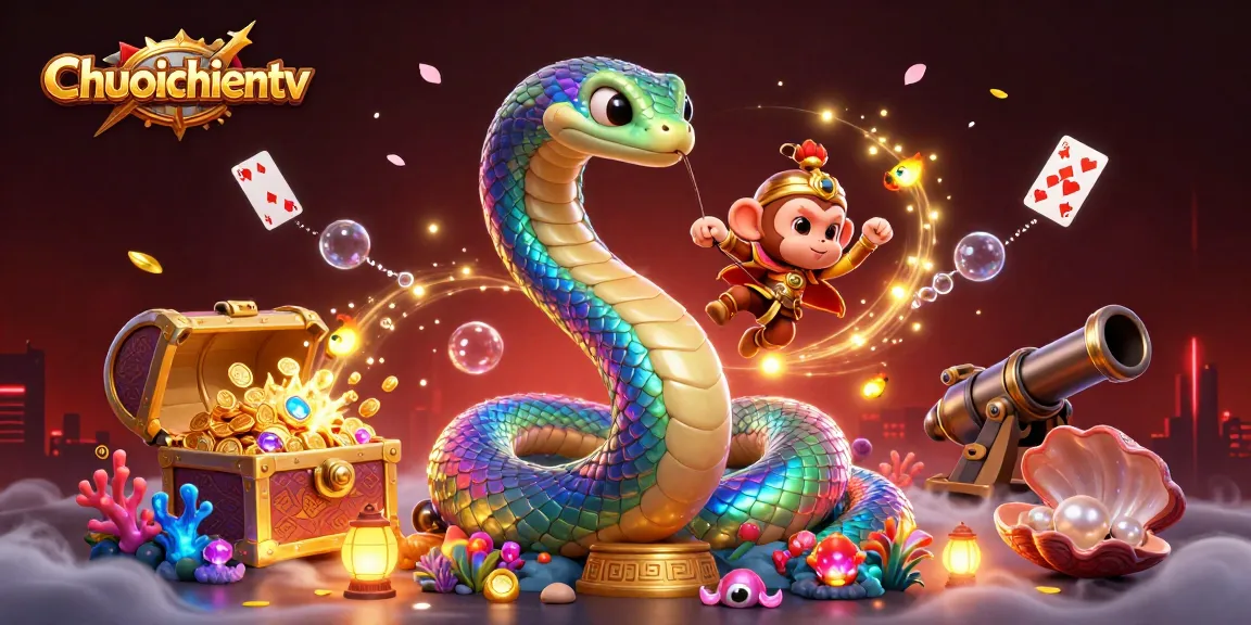 Chuoichientv reveals exhilarating moments in a colorful cartoon casino with treasure and gaming elements.
