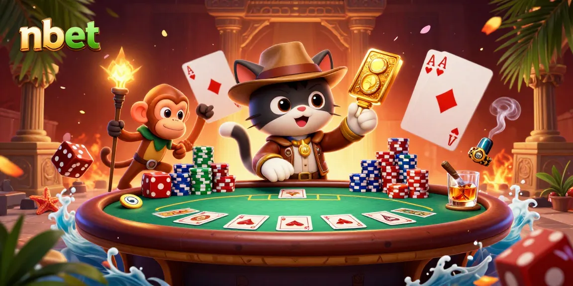 Experience thrilling moments with nbet in a vibrant 3D casino scene showcasing poker excitement.