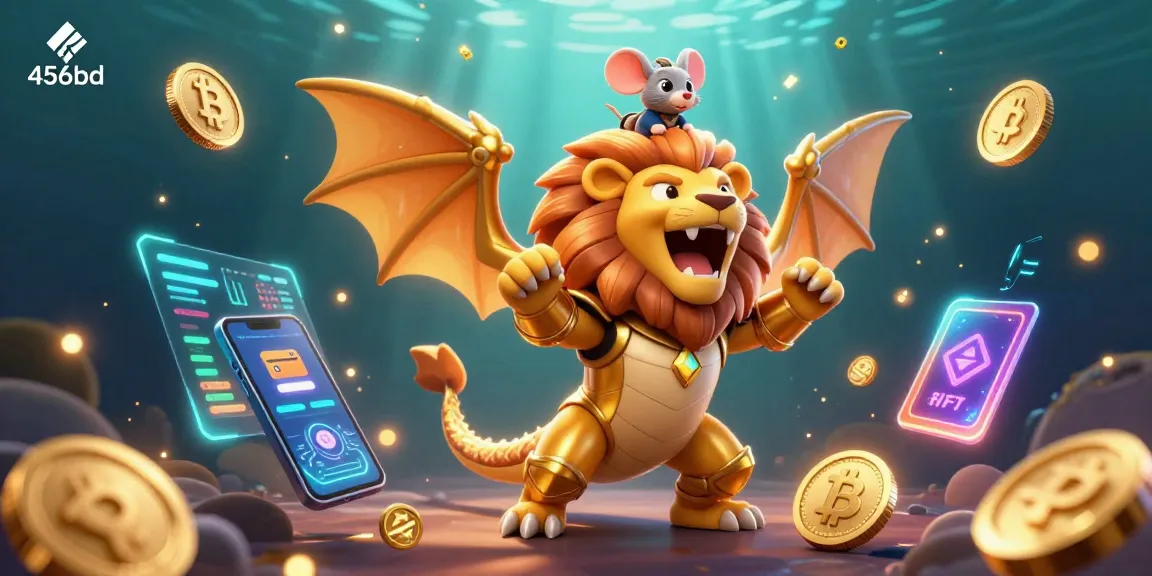 Experience the thrill of gaming with 456bd, featuring vibrant chimera and crypto elements.