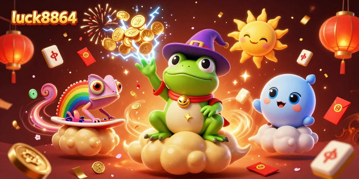 Experience winning at luck8864 with a vibrant casino scene of fortune and celebration.