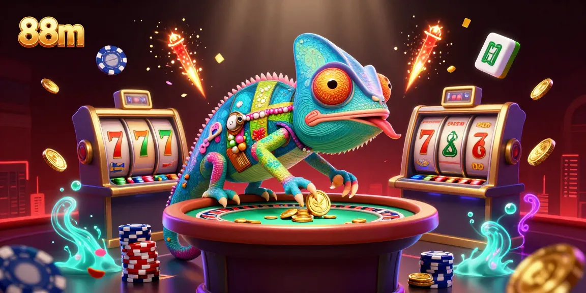 Experience thrilling wins at 88m with delightful gaming elements in a vibrant casino atmosphere.