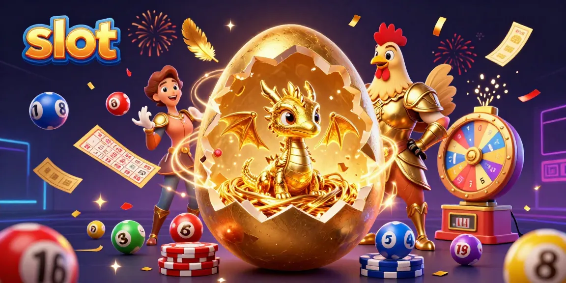 Experience the thrill of slot gaming with a golden dragon and dynamic casino elements.