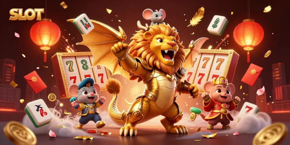 Spin the SLOT reels in this captivating 3D scene full of vibrant casino elements.